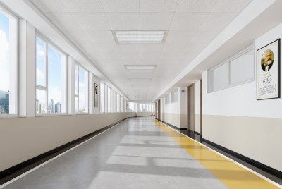 现代学校走廊3D模型下载